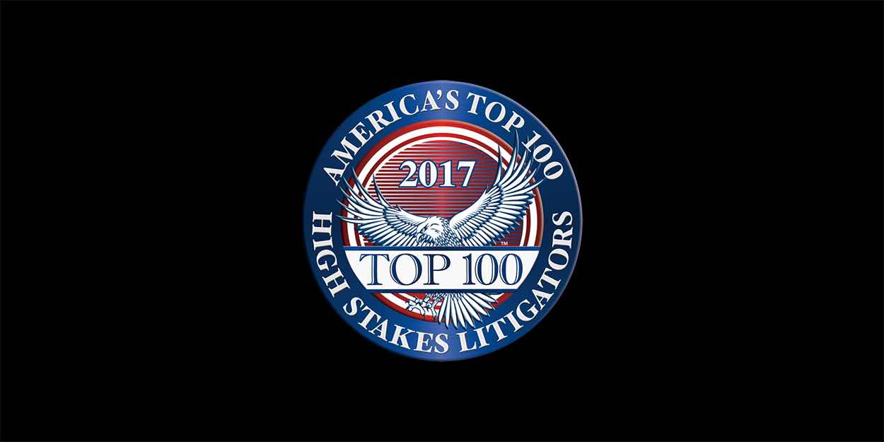 Arash Homampour - Top 100 High Stakes Litigator, 2017