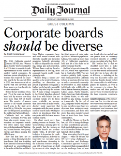Corporate Boards Should Be Diverse