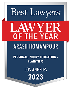 Best Lawyers badge recognizing  Arash Homampour as Personal Injury Litigation - Plaintiffs - Lawyer of the year, Los Angeles 2023